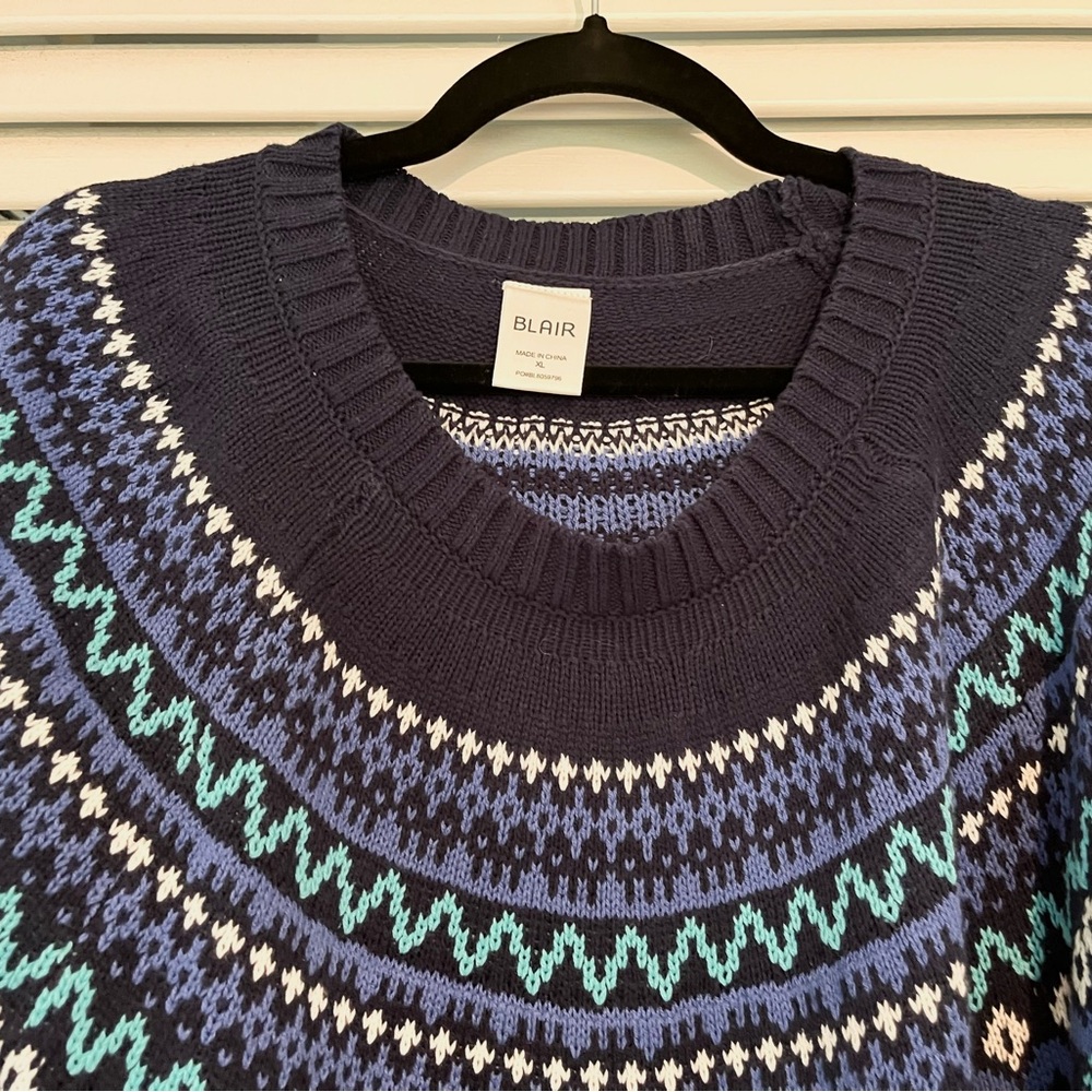 Blair Navy Fair Isle sweater XL